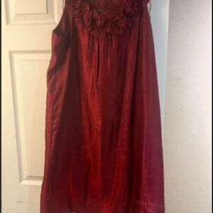 Elegant Red Sleeveless Dress